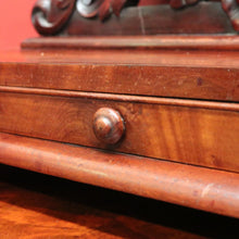 Load image into Gallery viewer, Antique English Mahogany Toilet Mirror – Flame Mahogany, Drawer, Oval Glass. B12537
