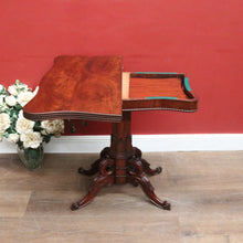 Load image into Gallery viewer, Antique English Mahogany Metamorphic Hall Table. Card Table, Hall Table &amp; Etagere in One B12534
