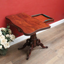 Load image into Gallery viewer, Antique English Mahogany Metamorphic Hall Table. Card Table, Hall Table &amp; Etagere in One B12534
