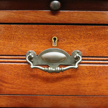Load image into Gallery viewer, Antique English Dressing Table Desk Mirror Drawers Leather Writing Slope. B12949
