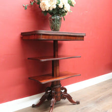 Load image into Gallery viewer, Antique English Mahogany Metamorphic Hall Table. Card Table, Hall Table &amp; Etagere in One B12534
