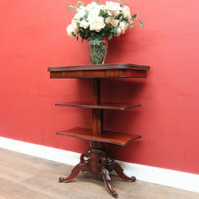 Load image into Gallery viewer, Antique English Mahogany Metamorphic Hall Table. Card Table, Hall Table &amp; Etagere in One B12534
