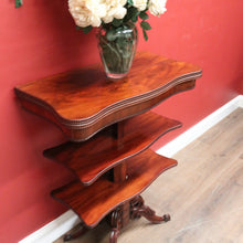 Load image into Gallery viewer, Antique English Mahogany Metamorphic Hall Table. Card Table, Hall Table &amp; Etagere in One B12534
