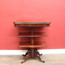 Load image into Gallery viewer, Antique English Mahogany Metamorphic Hall Table. Card Table, Hall Table &amp; Etagere in One B12534

