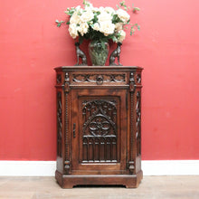 Load image into Gallery viewer, x SOLD An Antique French Oak Church Hall Cabinet or Cupboard, with a Drawer. B12010
