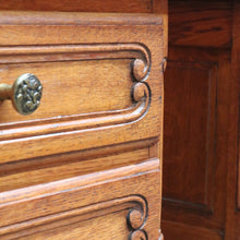 Load image into Gallery viewer, x SOLD Pair Vintage French Bedside Tables Cupboard and Drawer Set. B12758
