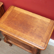 Load image into Gallery viewer, x SOLD Pair Vintage French Bedside Tables Cupboard and Drawer Set. B12758
