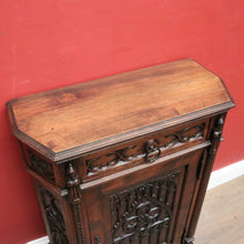 Load image into Gallery viewer, x SOLD An Antique French Oak Church Hall Cabinet or Cupboard, with a Drawer. B12010
