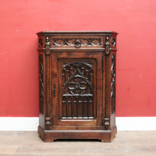 Load image into Gallery viewer, x SOLD An Antique French Oak Church Hall Cabinet or Cupboard, with a Drawer. B12010
