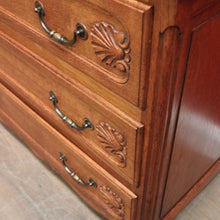 Load image into Gallery viewer, x SOLD Vintage French Chest of Three Drawers with Iron Handles, 3 Drawer. Hall Cabinet or Cupboard B12030

