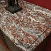 Load image into Gallery viewer, Antique English Marble-Top Bookcase or China Cabinet – Glass Doors, Keys, Shelves. B12532
