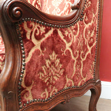 Load image into Gallery viewer, x SOLD A Pair of Antique French Wing Back Armchairs with Down/Feather Cushions. B12058
