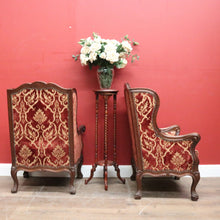 Load image into Gallery viewer, x SOLD A Pair of Antique French Wing Back Armchairs with Down/Feather Cushions. B12058
