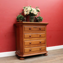 Load image into Gallery viewer, x SOLD Antique Belgian Oak Chest of Drawers Four Drawer Cabinet Simple Form B12748
