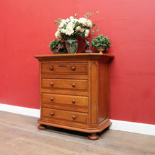 Load image into Gallery viewer, x SOLD Antique Belgian Oak Chest of Drawers Four Drawer Cabinet Simple Form B12748
