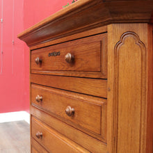Load image into Gallery viewer, x SOLD Antique Belgian Oak Chest of Drawers Four Drawer Cabinet Simple Form B12748
