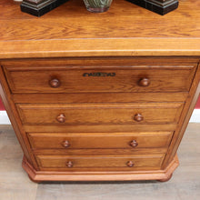 Load image into Gallery viewer, x SOLD Antique Belgian Oak Chest of Drawers Four Drawer Cabinet Simple Form B12748
