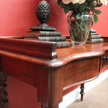 Load image into Gallery viewer, Antique Australian Full Cedar Hall Table – Single Drawer &amp; Shaped Front. B12550

