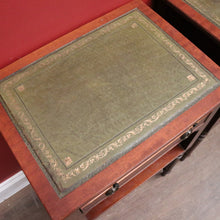 Load image into Gallery viewer, Pair of Vintage Mahogany &amp; Leather Side Tables – Burton Reproductions, England. B12548
