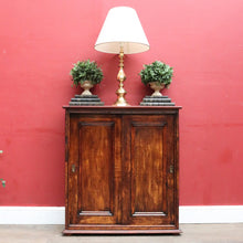 Load image into Gallery viewer, Antique Cedar Cabinet Sliding Doors Slim Storage Hall or Entry. B12952
