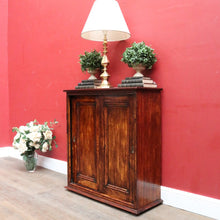 Load image into Gallery viewer, Antique Cedar Cabinet Sliding Doors Slim Storage Hall or Entry. B12952
