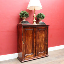 Load image into Gallery viewer, Antique Cedar Cabinet Sliding Doors Slim Storage Hall or Entry. B12952
