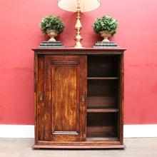 Load image into Gallery viewer, Antique Cedar Cabinet Sliding Doors Slim Storage Hall or Entry. B12952
