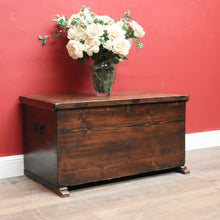 Load image into Gallery viewer, x SOLD Antique French Pine Trunk or Chest, Suitable as a Blanket Box, Toy Chest or Firewood Storage. B11843
