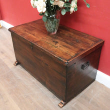 Load image into Gallery viewer, x SOLD Antique French Pine Trunk or Chest, Suitable as a Blanket Box, Toy Chest or Firewood Storage. B11843
