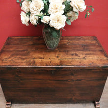 Load image into Gallery viewer, x SOLD Antique French Pine Trunk or Chest, Suitable as a Blanket Box, Toy Chest or Firewood Storage. B11843
