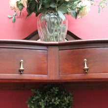 Load image into Gallery viewer, Antique English Mahogany Servery Curved Front Drawers Cupboards Mirror. B12956
