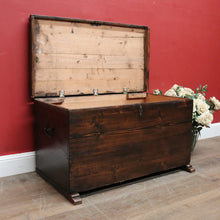 Load image into Gallery viewer, x SOLD Antique French Pine Trunk or Chest, Suitable as a Blanket Box, Toy Chest or Firewood Storage. B11843
