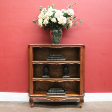 Load image into Gallery viewer, Italian Narrow Bookcase – Gilt Detailing, Shaped Front, Three Shelves. B12549
