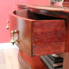 Load image into Gallery viewer, Antique English Mahogany Servery Curved Front Drawers Cupboards Mirror. B12956
