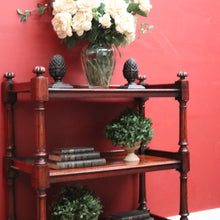 Load image into Gallery viewer, Antique Australian Cedar Three-Tier Dumb Waiter Sideboard c1860 on Castors. B12547

