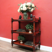 Load image into Gallery viewer, Antique Australian Cedar Three-Tier Dumb Waiter Sideboard c1860 on Castors. B12547
