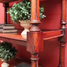 Load image into Gallery viewer, Antique Australian Cedar Three-Tier Dumb Waiter Sideboard c1860 on Castors. B12547

