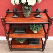 Load image into Gallery viewer, Antique Australian Cedar Three-Tier Dumb Waiter Sideboard c1860 on Castors. B12547
