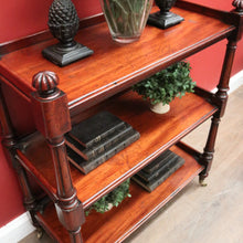 Load image into Gallery viewer, Antique Australian Cedar Three-Tier Dumb Waiter Sideboard c1860 on Castors. B12547
