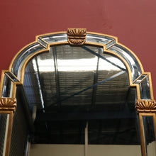 Load image into Gallery viewer, x SOLD Antique Flemish Art Nouveau Gilt Framed Bevelled Edge Wall Mirror, Mantle Mirror. B12041
