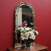 Load image into Gallery viewer, x SOLD Antique Flemish Art Nouveau Gilt Framed Bevelled Edge Wall Mirror, Mantle Mirror. B12041
