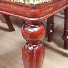 Load image into Gallery viewer, 10 English Mahogany Dining Chairs Vintage Fiddle Back Turned Legs. B12960
