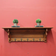Load image into Gallery viewer, x SOLD Antique French Coat Rack or Oak and Brass Hall Scarf, Hat, Umbrella Holder. B12038
