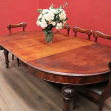 Load image into Gallery viewer, Antique Australian Cedar Dining Table – D-End, Extends -2 Leaves, Winder &amp; Crank B12553
