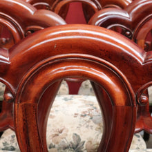 Load image into Gallery viewer, 10 English Mahogany Dining Chairs Vintage Fiddle Back Turned Legs. B12960
