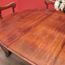 Load image into Gallery viewer, Antique Australian Cedar Dining Table – D-End, Extends -2 Leaves, Winder &amp; Crank B12553
