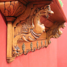 Load image into Gallery viewer, x SOLD Antique French Coat Rack or Oak and Brass Hall Scarf, Hat, Umbrella Holder. B12038
