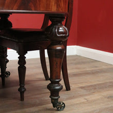 Load image into Gallery viewer, Antique Australian Cedar Dining Table – D-End, Extends -2 Leaves, Winder &amp; Crank B12553
