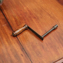 Load image into Gallery viewer, Antique Australian Cedar Dining Table – D-End, Extends -2 Leaves, Winder &amp; Crank B12553

