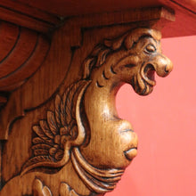 Load image into Gallery viewer, x SOLD Antique French Coat Rack or Oak and Brass Hall Scarf, Hat, Umbrella Holder. B12038
